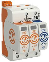 Ограничитель импульсных напряжений УЗИП OBO SurgeController 3п L1-L2-N-PE классII 20кА с NFC картинка